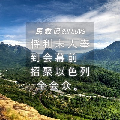 Picture 04 - 民 数 记 8:9 CUVS - 将 利 未 人 奉 到 会 幕 前 ， 招 聚 - Bible Verse Picture