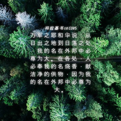 Picture 04 - 玛 拉 基 书 1:11 CUVS - 万 军 之 耶 和 华 说 ： 从 日 出 之 - Bible Verse Picture