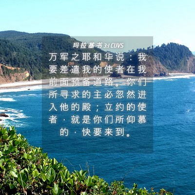 Picture 04 - 玛 拉 基 书 3:1 CUVS - 万 军 之 耶 和 华 说 ： 我 要 差 遣 - Bible Verse Picture