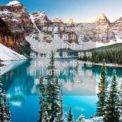 Picture 04 - 玛 拉 基 书 3:17 CUVS - 万 军 之 耶 和 华 说 ： 在 我 所 定 - Bible Verse Picture