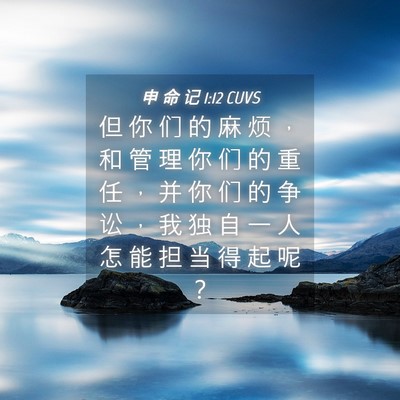 Picture 04 - 申 命 记 1:12 CUVS - 但 你 们 的 麻 烦 ， 和 管 理 你 们 - Bible Verse Picture