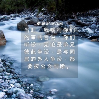 Picture 04 - 申 命 记 1:16 CUVS - 当 时 ， 我 嘱 咐 你 们 的 审 判 官 - Bible Verse Picture