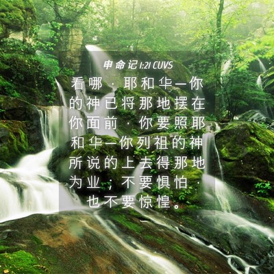 Picture 04 - 申 命 记 1:21 CUVS - 看 哪 ， 耶 和 华 ─ 你 的 神 已 将 - Bible Verse Picture