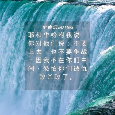 Picture 04 - 申 命 记 1:42 CUVS - 耶 和 华 吩 咐 我 说 ： 你 对 他 们 - Bible Verse Picture