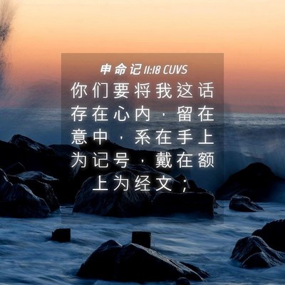 Picture 04 - 申 命 记 11:18 CUVS - 你 们 要 将 我 这 话 存 在 心 内 ， - Bible Verse Picture