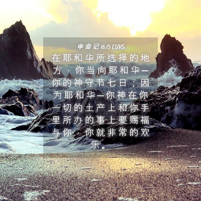 Picture 04 - 申 命 记 16:15 CUVS - 在 耶 和 华 所 选 择 的 地 方 ， 你 - Bible Verse Picture