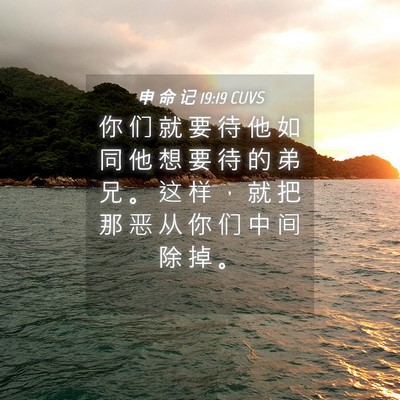 Picture 04 - 申 命 记 19:19 CUVS - 你 们 就 要 待 他 如 同 他 想 要 待 - Bible Verse Picture