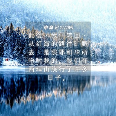 Picture 04 - 申 命 记 2:1 CUVS - 此 後 ， 我 们 转 回 ， 从 红 海 的 - Bible Verse Picture