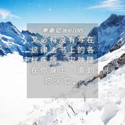 Picture 04 - 申 命 记 28:61 CUVS - 又 必 将 没 有 写 在 这 律 法 书 上 - Bible Verse Picture