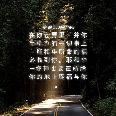 Picture 04 - 申 命 记 28:8 CUVS - 在 你 仓 房 里 ， 并 你 手 所 办 的 - Bible Verse Picture