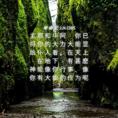 Picture 04 - 申 命 记 3:24 CUVS - 主 耶 和 华 阿 ， 你 已 将 你 的 大 - Bible Verse Picture