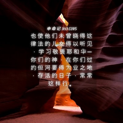 Picture 04 - 申 命 记 31:13 CUVS - 也 使 他 们 未 曾 晓 得 这 律 法 的 - Bible Verse Picture