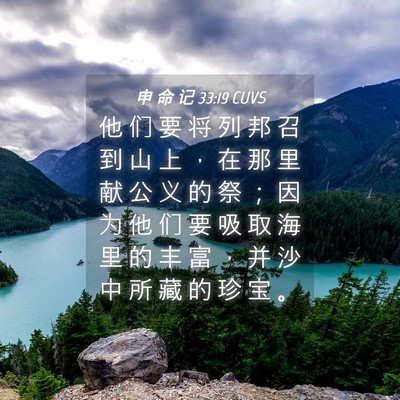Picture 04 - 申 命 记 33:19 CUVS - 他 们 要 将 列 邦 召 到 山 上 ， 在 - Bible Verse Picture