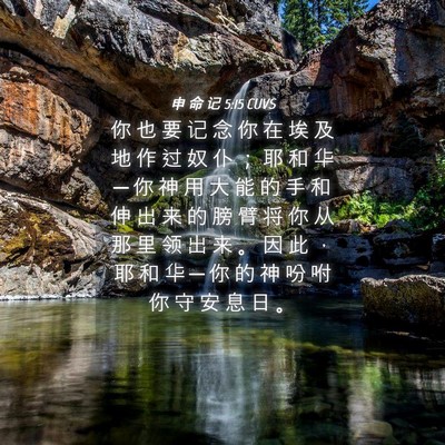 Picture 04 - 申 命 记 5:15 CUVS - 你 也 要 记 念 你 在 埃 及 地 作 过 - Bible Verse Picture