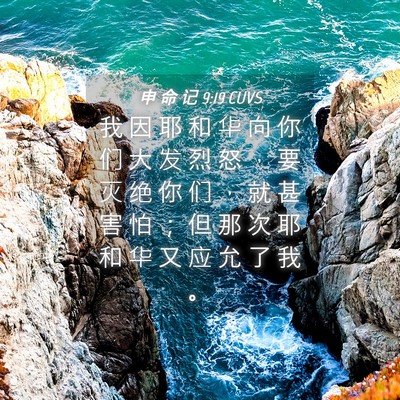 Picture 04 - 申 命 记 9:19 CUVS - 我 因 耶 和 华 向 你 们 大 发 烈 怒 - Bible Verse Picture