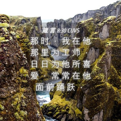 Picture 04 - 箴 言 8:30 CUVS - 那 时 ， 我 在 他 那 里 为 工 师 ， - Bible Verse Picture
