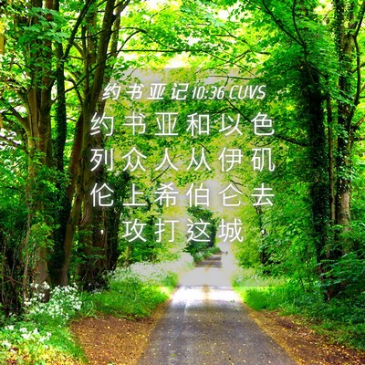 Picture 04 - 约 书 亚 记 10:36 CUVS - 约 书 亚 和 以 色 列 众 人 从 伊 矶 - Bible Verse Picture