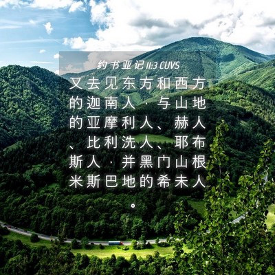 Picture 04 - 约 书 亚 记 11:3 CUVS - 又 去 见 东 方 和 西 方 的 迦 南 人 - Bible Verse Picture