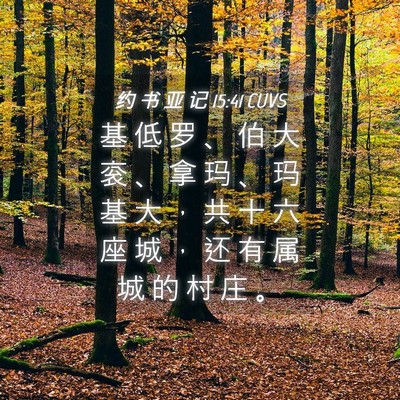 Picture 04 - 约 书 亚 记 15:41 CUVS - 基 低 罗 、 伯 大 衮 、 拿 玛 、 玛 - Bible Verse Picture