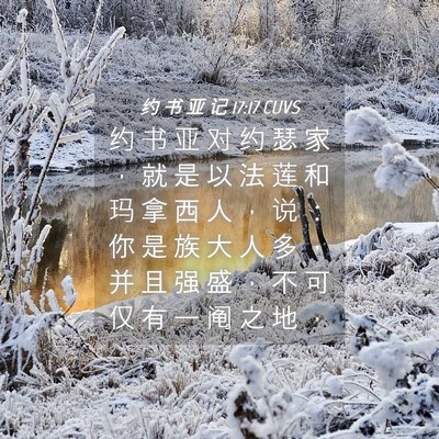 Picture 04 - 约 书 亚 记 17:17 CUVS - 约 书 亚 对 约 瑟 家 ， 就 是 以 法 - Bible Verse Picture