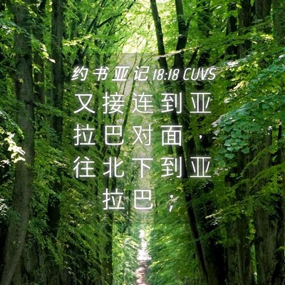 Picture 04 - 约 书 亚 记 18:18 CUVS - 又 接 连 到 亚 拉 巴 对 面 ， 往 北 - Bible Verse Picture