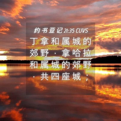 Picture 04 - 约 书 亚 记 21:35 CUVS - 丁 拿 和 属 城 的 郊 野 ， 拿 哈 拉 - Bible Verse Picture