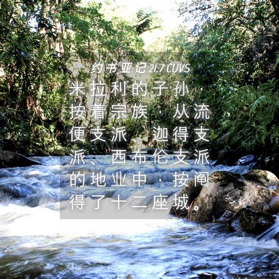 Picture 04 - 约 书 亚 记 21:7 CUVS - 米 拉 利 的 子 孙 ， 按 着 宗 族 ， - Bible Verse Picture