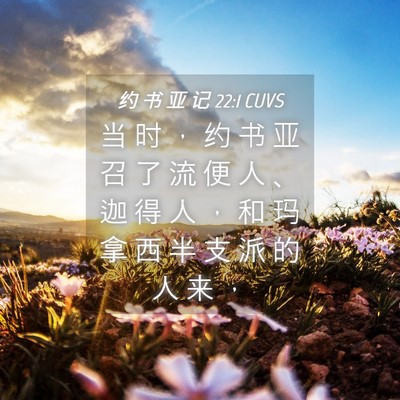 Picture 04 - 约 书 亚 记 22:1 CUVS - 当 时 ， 约 书 亚 召 了 流 便 人 、 - Bible Verse Picture