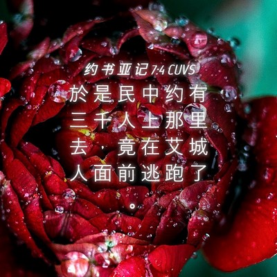 Picture 04 - 约 书 亚 记 7:4 CUVS - 於 是 民 中 约 有 三 千 人 上 那 里 - Bible Verse Picture