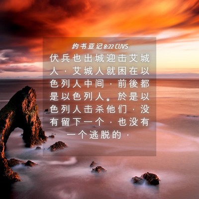 Picture 04 - 约 书 亚 记 8:22 CUVS - 伏 兵 也 出 城 迎 击 艾 城 人 ， 艾 - Bible Verse Picture