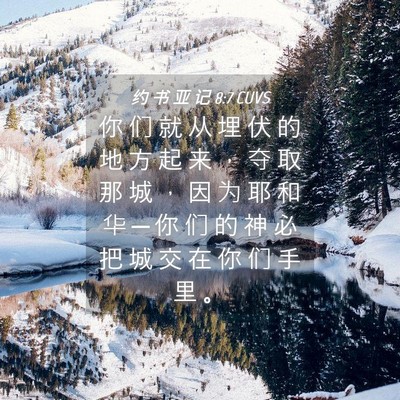 Picture 04 - 约 书 亚 记 8:7 CUVS - 你 们 就 从 埋 伏 的 地 方 起 来 ， - Bible Verse Picture
