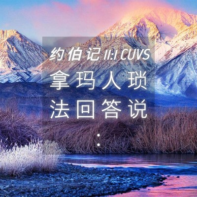 Picture 04 - 约 伯 记 11:1 CUVS - 拿 玛 人 琐 法 回 答 说 - Bible Verse Picture