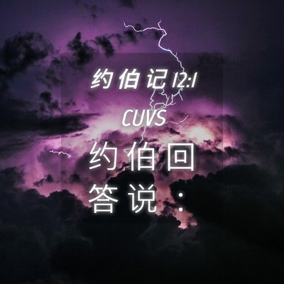 Picture 04 - 约 伯 记 12:1 CUVS - 约 伯 回 答 说 - Bible Verse Picture