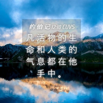 Picture 04 - 约 伯 记 12:10 CUVS - 凡 活 物 的 生 命 和 人 类 的 气 息 - Bible Verse Picture