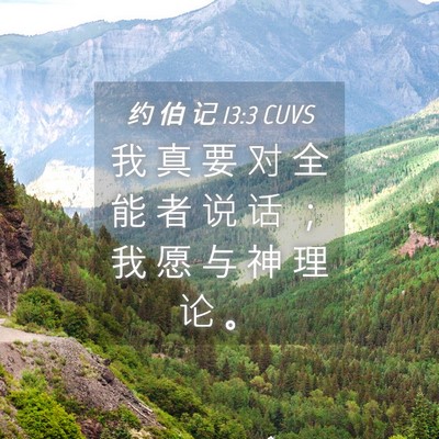 Picture 04 - 约 伯 记 13:3 CUVS - 我 真 要 对 全 能 者 说 话 ； 我 愿 - Bible Verse Picture