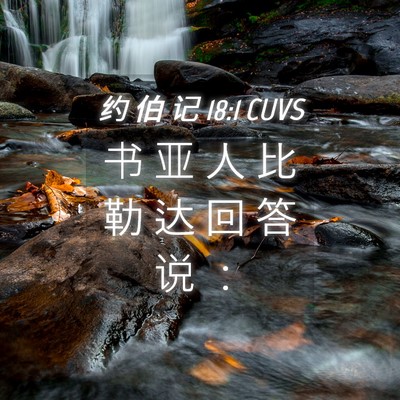 Picture 04 - 约 伯 记 18:1 CUVS - 书 亚 人 比 勒 达 回 答 说 - Bible Verse Picture