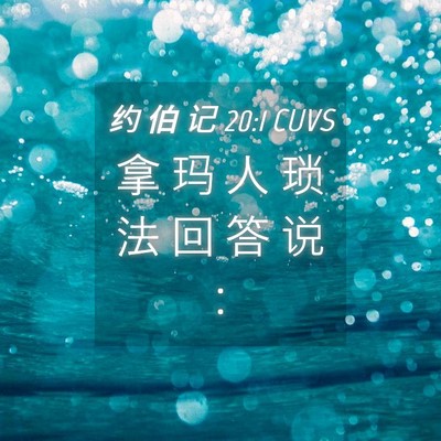 Picture 04 - 约 伯 记 20:1 CUVS - 拿 玛 人 琐 法 回 答 说 - Bible Verse Picture
