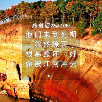 Picture 04 - 约 伯 记 22:16 CUVS - 他 们 未 到 死 期 ， 忽 然 除 灭 ； - Bible Verse Picture