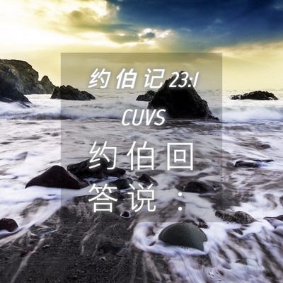 Picture 04 - 约 伯 记 23:1 CUVS - 约 伯 回 答 说 - Bible Verse Picture