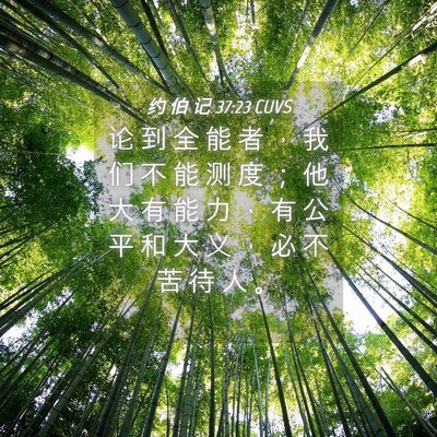 Picture 04 - 约 伯 记 37:23 CUVS - 论 到 全 能 者 ， 我 们 不 能 测 度 - Bible Verse Picture