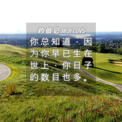 Picture 04 - 约 伯 记 38:21 CUVS - 你 总 知 道 ， 因 为 你 早 已 生 在 - Bible Verse Picture