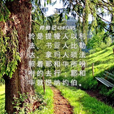 Picture 04 - 约 伯 记 42:9 CUVS - 於 是 提 幔 人 以 利 法 、 书 亚 人 - Bible Verse Picture