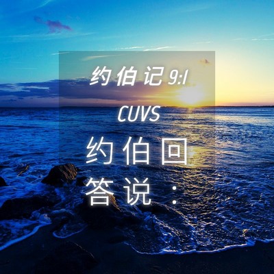Picture 04 - 约 伯 记 9:1 CUVS - 约 伯 回 答 说 - Bible Verse Picture
