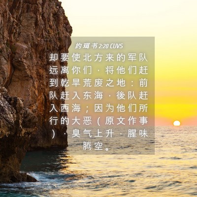 Picture 04 - 约 珥 书 2:20 CUVS - 却 要 使 北 方 来 的 军 队 远 离 你 - Bible Verse Picture
