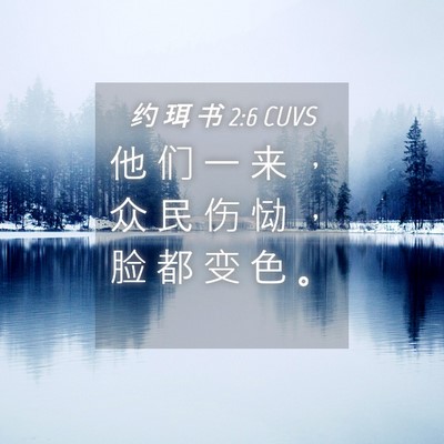 Picture 04 - 约 珥 书 2:6 CUVS - 他 们 一 来 ， 众 民 伤 恸 ， 脸 都 - Bible Verse Picture