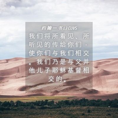 Picture 04 - 约 翰 一 书 1:3 CUVS - 我 们 将 所 看 见 、 所 听 见 的 传 - Bible Verse Picture