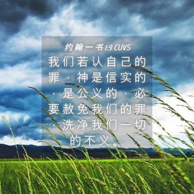 Picture 04 - 约 翰 一 书 1:9 CUVS - 我 们 若 认 自 己 的 罪 ， 神 是 信 - Bible Verse Picture