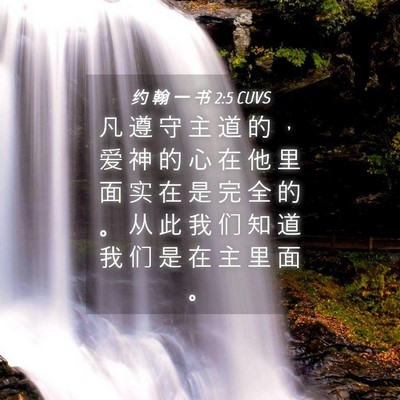 Picture 04 - 约 翰 一 书 2:5 CUVS - 凡 遵 守 主 道 的 ， 爱 神 的 心 在 - Bible Verse Picture