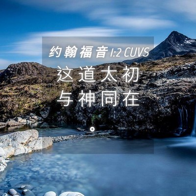 Picture 04 - 约 翰 福 音 1:2 CUVS - 这 道 太 初 与 神 同 在 - Bible Verse Picture
