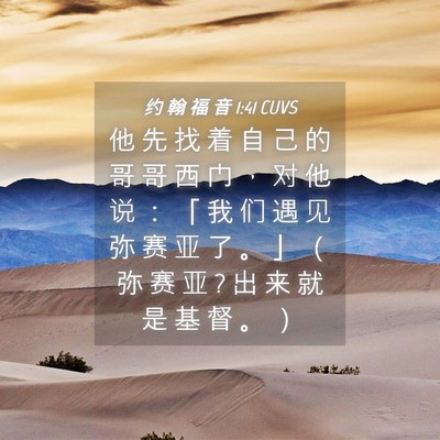 Picture 04 - 约 翰 福 音 1:41 CUVS - 他 先 找 着 自 己 的 哥 哥 西 门 ， - Bible Verse Picture